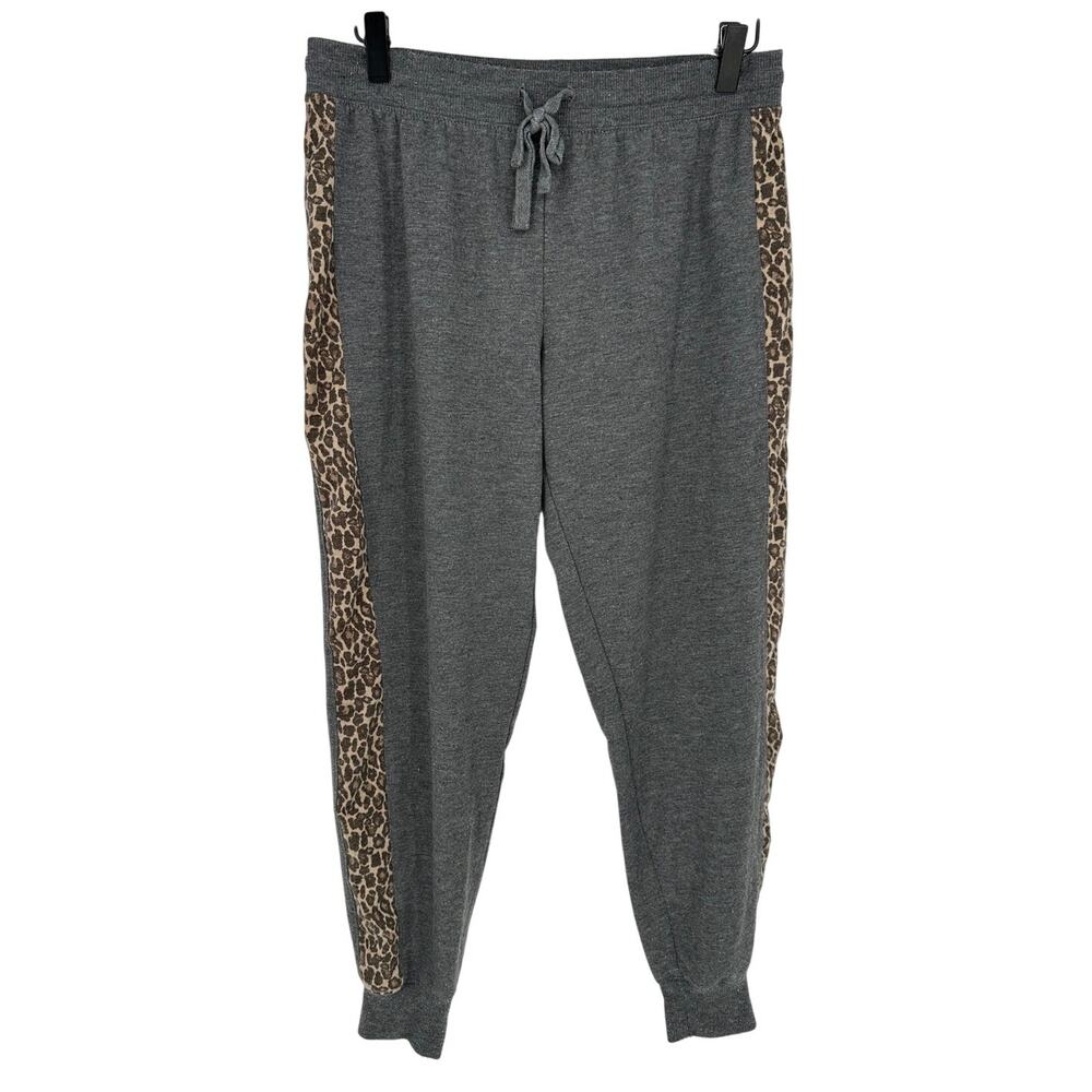 Splendid Gray Animal Print High Rise Jogger Pants Elastic Waist Casual Stretch S